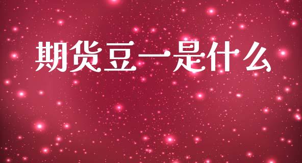期货豆一是什么_https://cj002.lansai.wang_会计问答_第1张