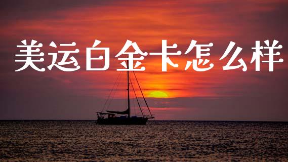美运白金卡怎么样_https://cj002.lansai.wang_理财问答_第1张