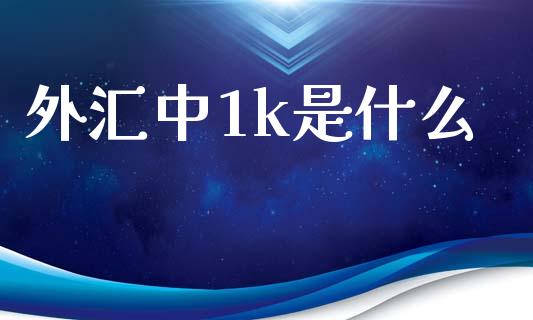 外汇中1k是什么_https://cj002.lansai.wang_财经问答_第1张