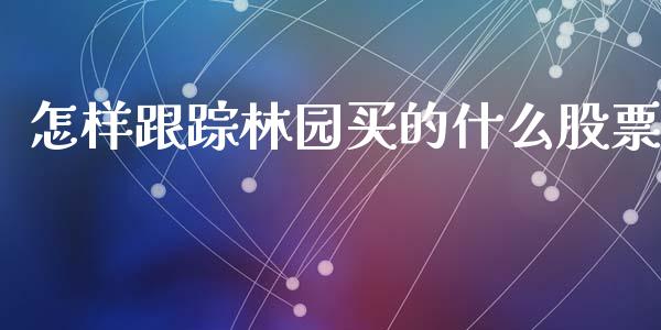 怎样跟踪林园买的什么股票_https://cj002.lansai.wang_期货问答_第1张
