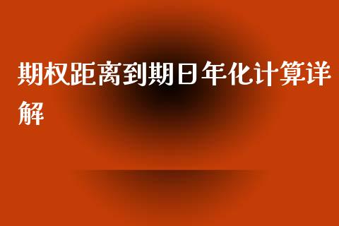 期权距离到期日年化计算详解_https://cj002.lansai.wang_股市问答_第1张