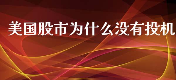 美国股市为什么没有投机_https://cj002.lansai.wang_期货问答_第1张