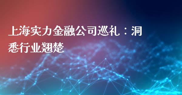 上海实力金融公司巡礼：洞悉行业翘楚_https://cj002.lansai.wang_理财问答_第1张