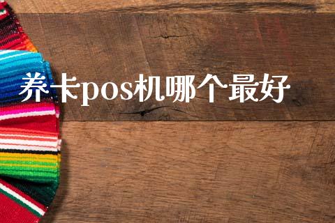 养卡pos机哪个最好_https://cj002.lansai.wang_理财问答_第1张