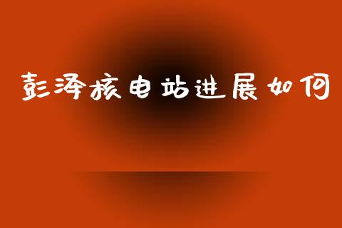 彭泽核电站进展如何_https://cj002.lansai.wang_金融问答_第1张