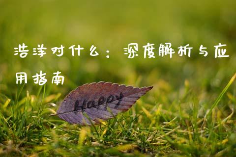 浩洋对什么：深度解析与应用指南_https://cj002.lansai.wang_会计问答_第1张