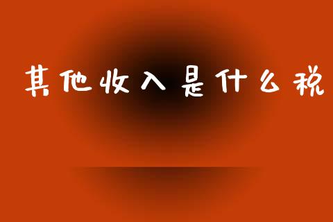 其他收入是什么税_https://cj002.lansai.wang_会计问答_第1张