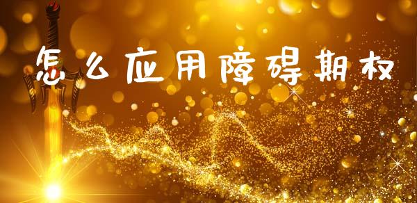 怎么应用障碍期权_https://cj002.lansai.wang_股市问答_第1张