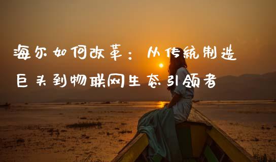 海尔如何改革：从传统制造巨头到物联网生态引领者_https://cj002.lansai.wang_会计问答_第1张