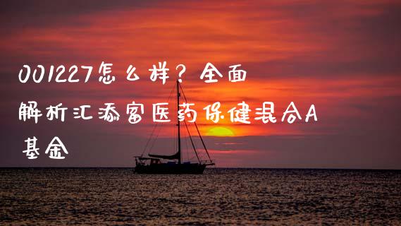 001227怎么样？全面解析汇添富医药保健混合A基金_https://cj002.lansai.wang_金融问答_第1张