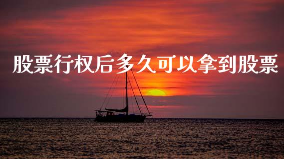 股票行权后多久可以拿到股票_https://cj002.lansai.wang_股市问答_第1张