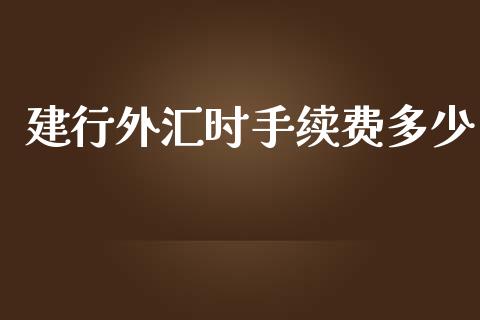 建行外汇时手续费多少_https://cj002.lansai.wang_财经问答_第1张