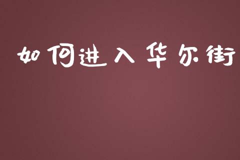 如何进入华尔街_https://cj002.lansai.wang_期货问答_第1张