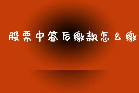 股票中签后缴款怎么缴_期货问答_第1张_财经百问网 股票中签后缴款怎么缴_https://cj002.lansai.wang_期货问答_第1张