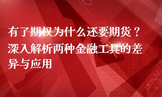 有了期权为什么还要期货？深入解析两种金融工具的差异与应用_https://cj002.lansai.wang_股市问答_第1张