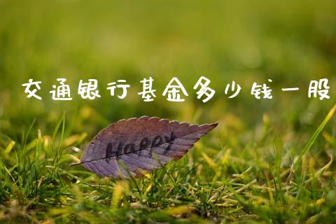 交通银行基金多少钱一股_https://cj002.lansai.wang_保险问答_第1张