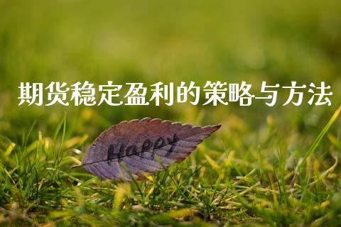 期货稳定盈利的策略与方法_https://cj002.lansai.wang_金融问答_第1张