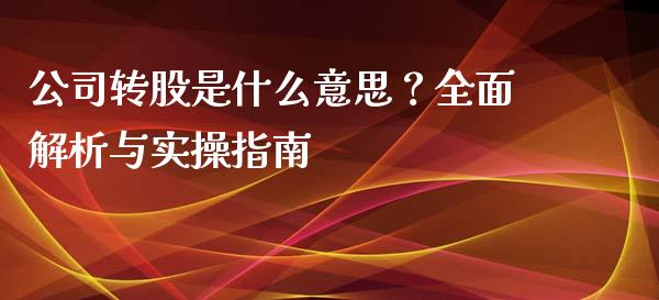 公司转股是什么意思？全面解析与实操指南_https://cj002.lansai.wang_会计问答_第1张