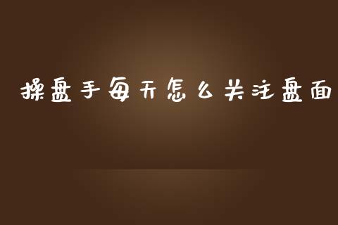 操盘手每天怎么关注盘面_https://cj002.lansai.wang_理财问答_第1张