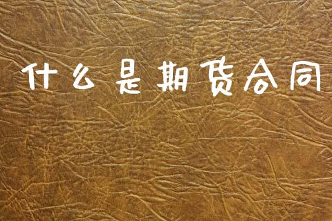 什么是期货合同_https://cj002.lansai.wang_股市问答_第1张
