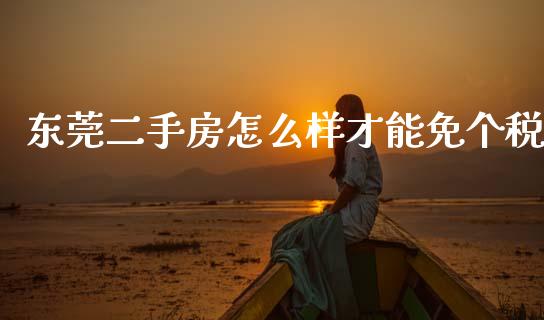 东莞二手房怎么样才能免个税_https://cj002.lansai.wang_财经问答_第1张