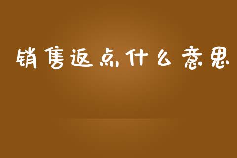 销售返点什么意思_https://cj002.lansai.wang_会计问答_第1张