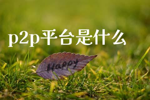 p2p平台是什么_https://cj002.lansai.wang_财经问答_第1张