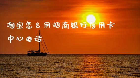 淘宝怎么用招商银行信用卡中心电话_https://cj002.lansai.wang_金融问答_第1张