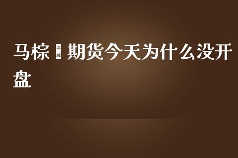 马棕榈期货今天为什么没开盘_https://cj002.lansai.wang_期货问答_第1张