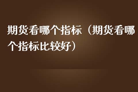 期货看哪个指标（期货看哪个指标比较好）_https://cj002.lansai.wang_期货问答_第1张