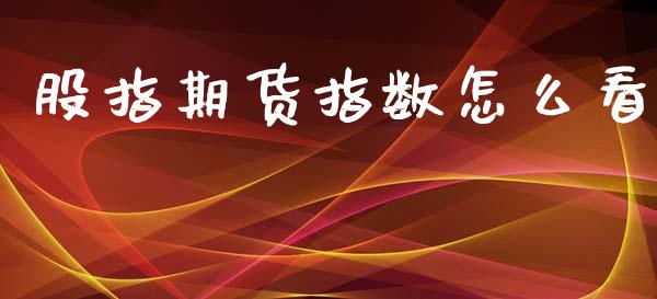 股指期货指数怎么看_https://cj002.lansai.wang_财经百问_第1张