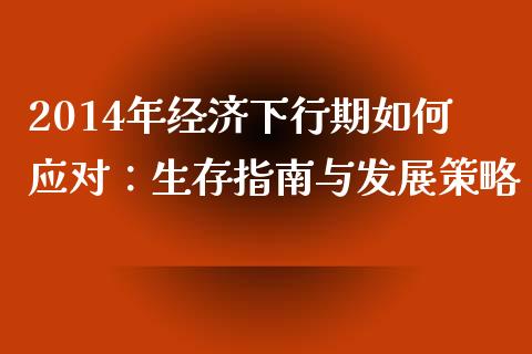 2014年经济下行期如何应对：生存指南与发展策略_https://cj002.lansai.wang_保险问答_第1张