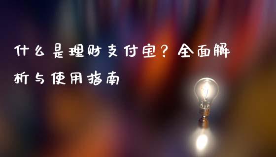 什么是理财支付宝？全面解析与使用指南_https://cj002.lansai.wang_股市问答_第1张