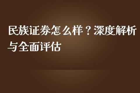 民族证券怎么样？深度解析与全面评估_https://cj002.lansai.wang_股市问答_第1张
