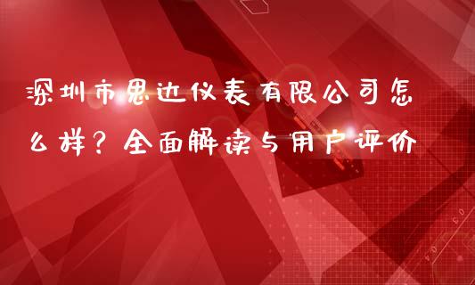深圳市思达仪表有限公司怎么样？全面解读与用户评价_https://cj002.lansai.wang_会计问答_第1张