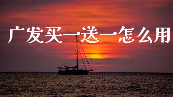 广发买一送一怎么用_https://cj002.lansai.wang_金融问答_第1张