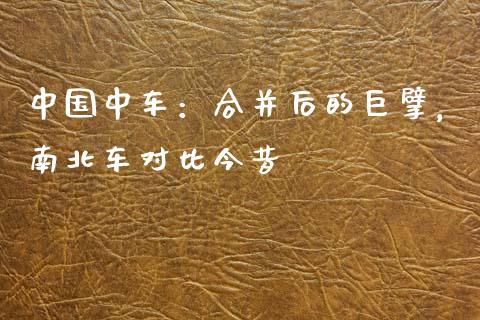 中国中车：合并后的巨擘，南北车对比今昔_https://cj002.lansai.wang_财经百问_第1张