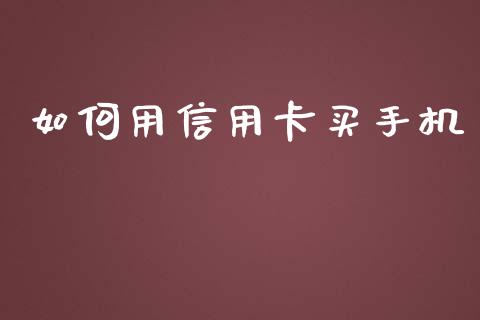 如何用信用卡买手机_https://cj002.lansai.wang_理财问答_第1张