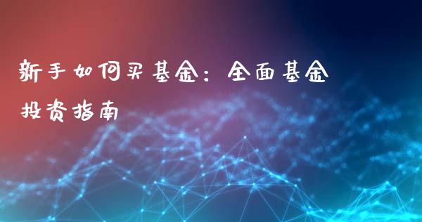 新手如何买基金：全面基金投资指南_https://cj002.lansai.wang_会计问答_第1张