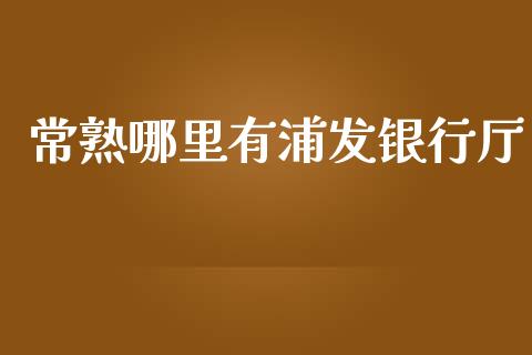 常熟哪里有浦发银行厅_https://cj002.lansai.wang_理财问答_第1张