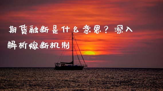 期货融断是什么意思？深入解析熔断机制_https://cj002.lansai.wang_理财问答_第1张