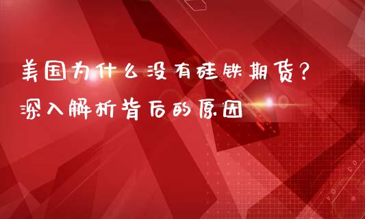 美国为什么没有硅铁期货？深入解析背后的原因_https://cj002.lansai.wang_财经百问_第1张