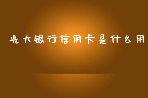 光大银行信用卡是什么用_https://cj002.lansai.wang_金融问答_第1张