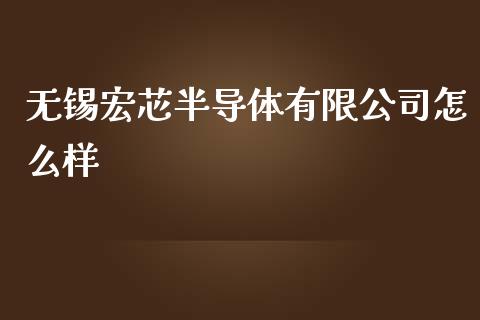 无锡宏芯半导体有限公司怎么样_https://cj002.lansai.wang_股市问答_第1张