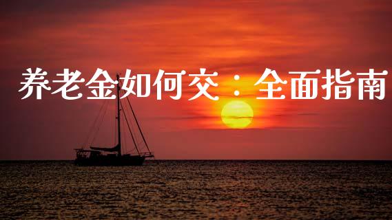 养老金如何交：全面指南_https://cj002.lansai.wang_保险问答_第1张