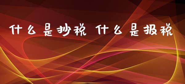 什么是抄税 什么是报税_https://cj002.lansai.wang_会计问答_第1张