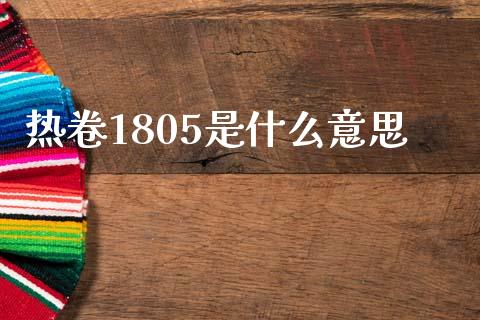 热卷1805是什么意思_https://cj002.lansai.wang_期货问答_第1张