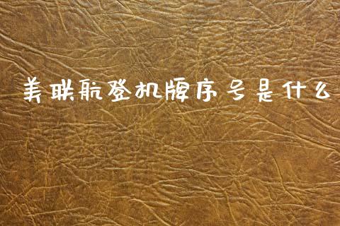 美联航登机牌序号是什么_https://cj002.lansai.wang_保险问答_第1张