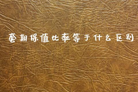 套期保值比率等于什么区别_https://cj002.lansai.wang_金融问答_第1张