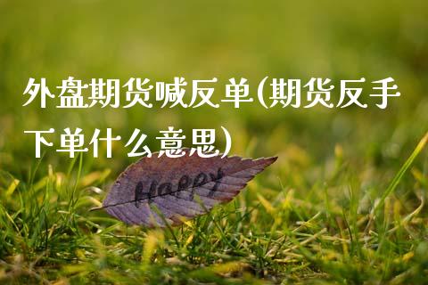 外盘期货喊反单(期货反手下单什么意思)_期货问答_第1张_财经百问网 外盘期货喊反单(期货反手下单什么意思)_https://cj002.lansai.wang_期货问答_第1张